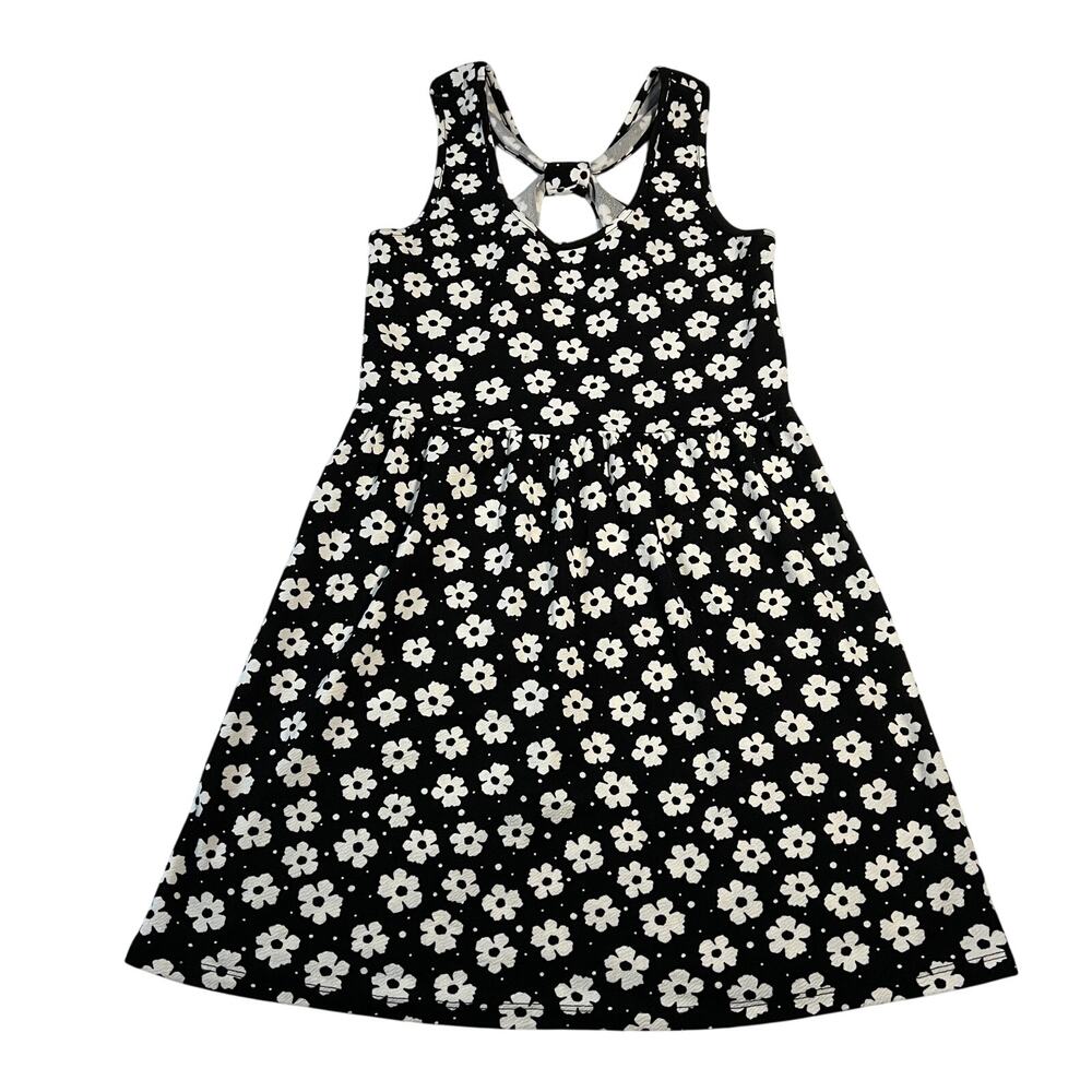 Women's Sleeveless Scoop Neck Floral Print Mini Dress Size XS 90s Preppy Y2K